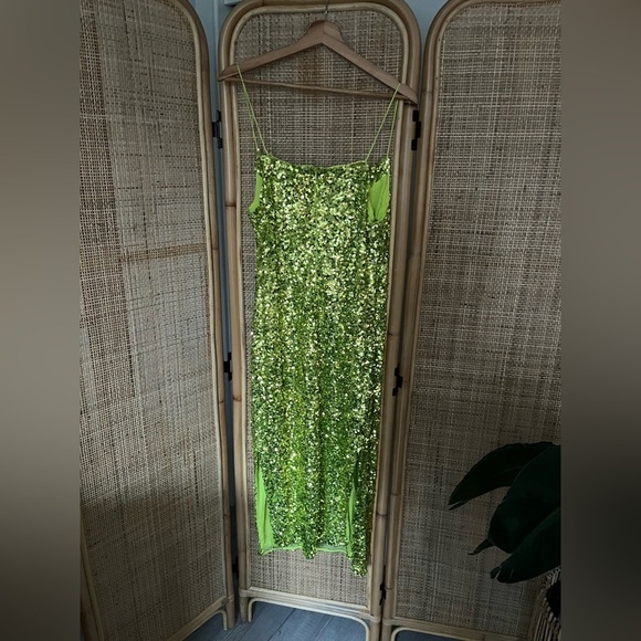 Sachin + Babi Lime Green Sequin Midi Dress - Picture 6 of 10